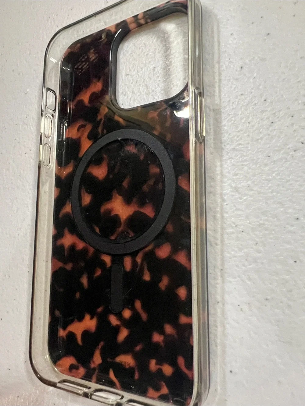 kate spade Tortoiseshell Brown & Black Hard Phone Case 15 Pro max